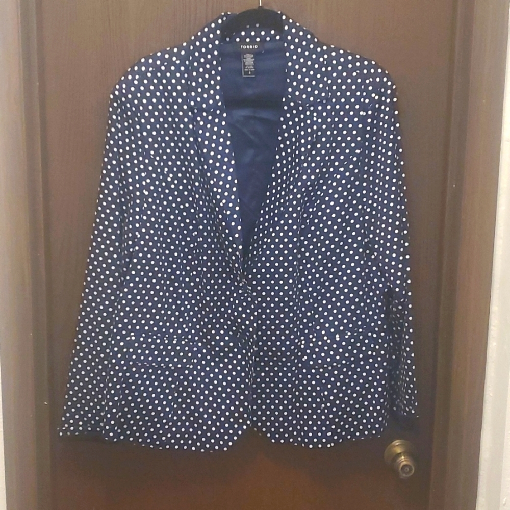 Torrid polka dot blazer size 3